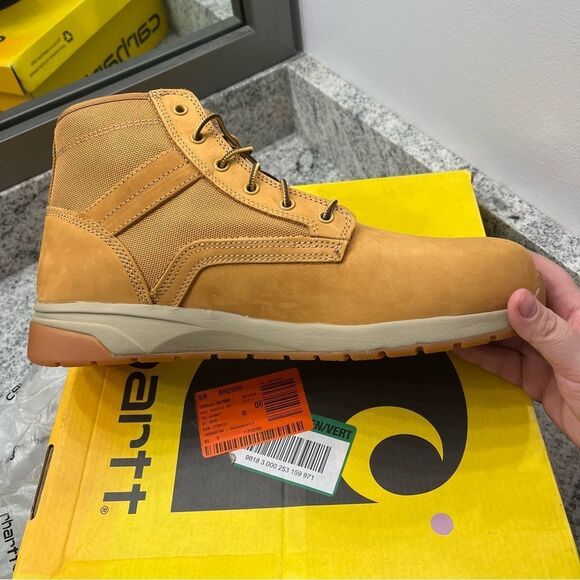 NWB Carhartt Men's Force 5 in. Work Boots - Nano Composite Toe - Wheat - Sz 12 - Picture 4 of 6